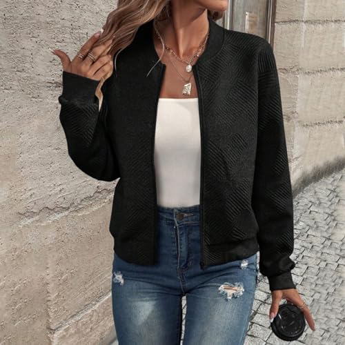 Lightweight Women’s Zip-Up Fleece Bomber Jacket
