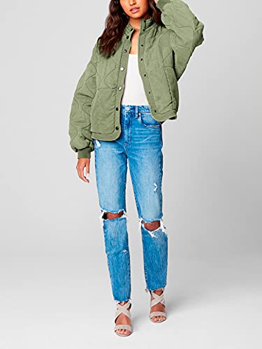 BLANKNYC Women's Burnt Sage Quilted Jacket