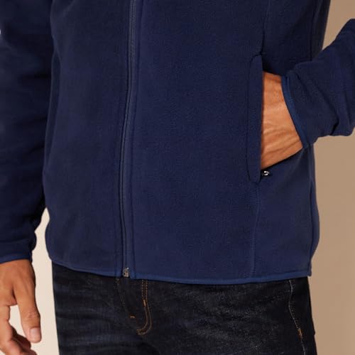 Men's Navy Full-Zip Fleece Jacket - Big & Tall