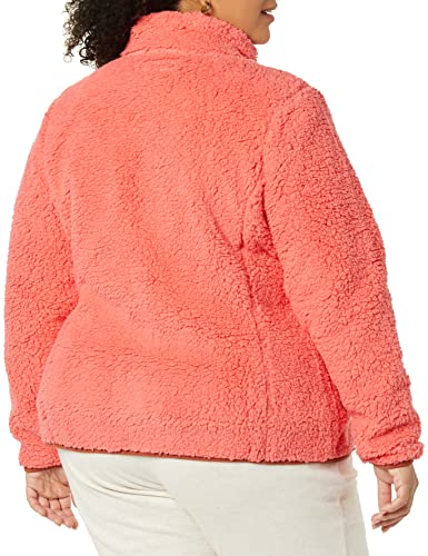 Sherpa Mock Neck Full-Zip Jacket - Plus Size