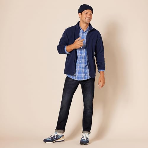 Men's Navy Full-Zip Fleece Jacket - Big & Tall