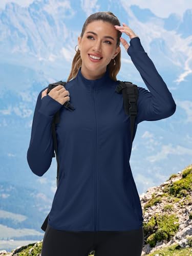 TACVASEN Women's Lightweight UV Protection Athletic Jacket