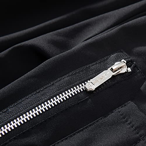 Men's Slim Fit Lightweight Black Bomber Jacket