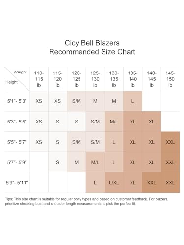 Cicy Bell Women's Open Front Casual Blazer