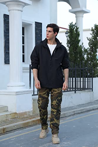 Men's Lightweight Waterproof Rain Jacket with Hood