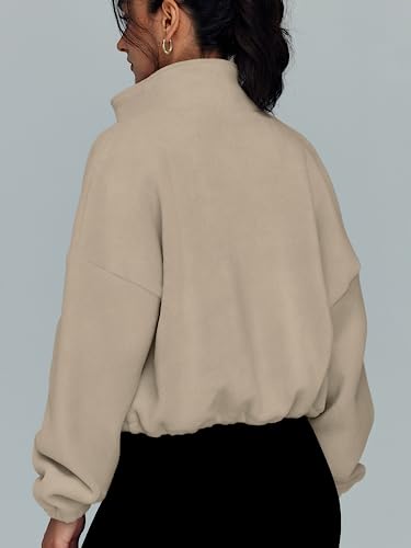 Womens Oversized Fleece Bomber Hoodie Jacket