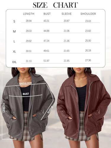 Trendy Plus Size Women's Oversized Leather Jacket