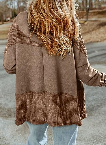 Waffle Stitch Contrast Zip-Up Sweatshirt for Women