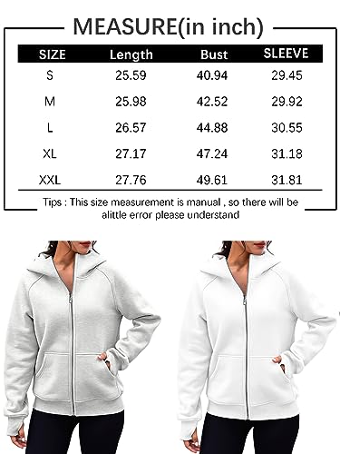 Trendy Oversized Fleece Zip Up Hoodie for Women