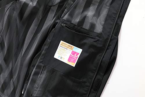 Men's Waterproof Hooded Rain Jacket - Black, XL