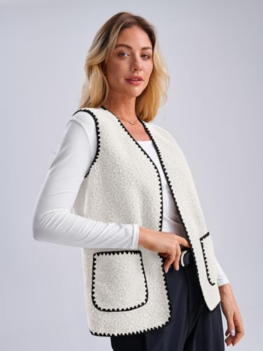 LILLUSORY Women's Lightweight Fleece Vest Jacket