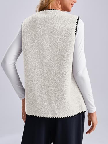 LILLUSORY Women's Lightweight Fleece Vest Jacket