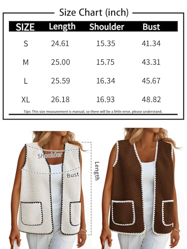LILLUSORY Women's Lightweight Fleece Vest Jacket