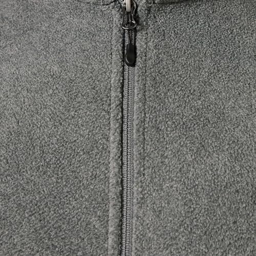 Men's Full-Zip Polar Fleece Vest - Charcoal