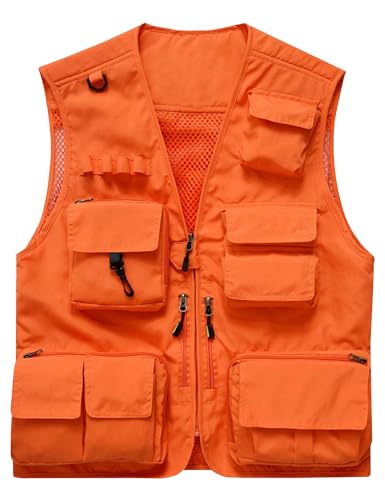 Flygo Men's Lightweight Outdoor Fishing Cargo Vest
