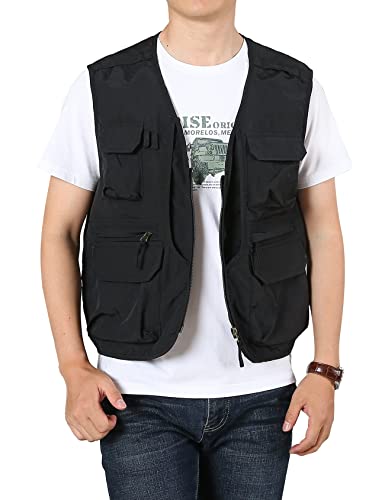 Flygo Men's Outdoor Cargo Vest with Pockets