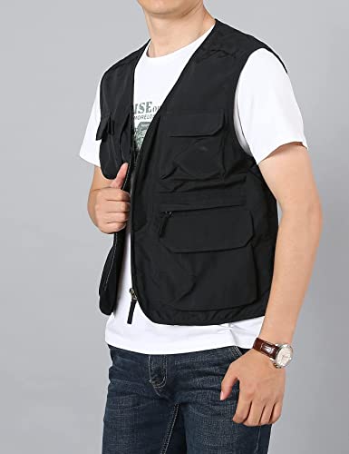 Flygo Men's Outdoor Cargo Vest with Pockets