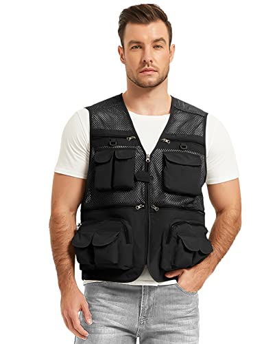 Flygo Men's Summer Outdoor Utility Fishing Vest