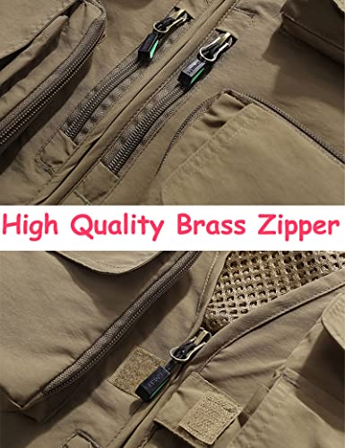 Flygo Men's Lightweight Outdoor Fishing Cargo Vest