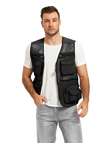 Flygo Men's Summer Outdoor Utility Fishing Vest