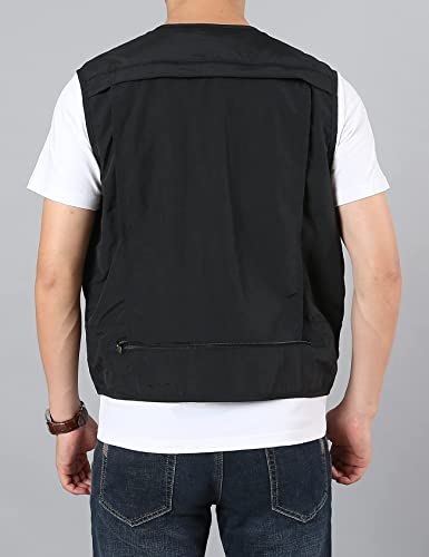 Flygo Men's Outdoor Cargo Vest with Pockets