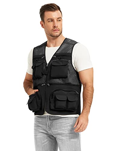 Flygo Men's Summer Outdoor Utility Fishing Vest