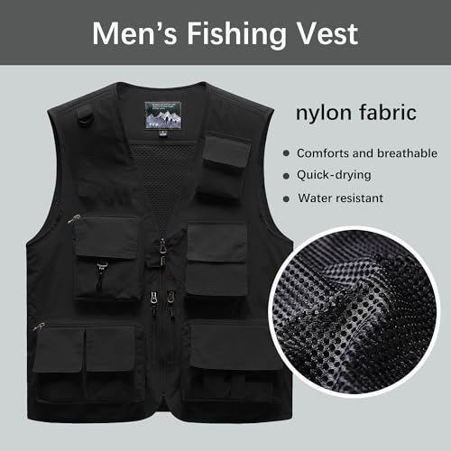 Men's Quick Dry Outdoor Fishing Vest with Pockets