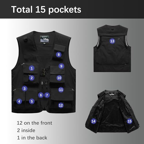 Men's Quick Dry Outdoor Fishing Vest with Pockets