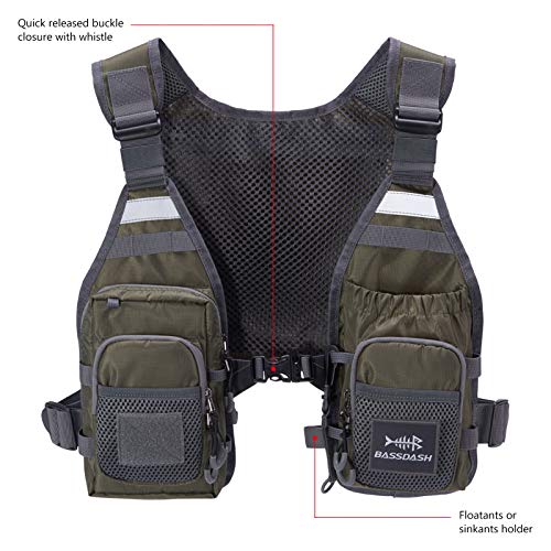 BASSDASH Lightweight Fly Fishing Vest - Unisex