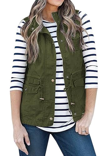 Women’s Lightweight Military Utility Vest - Army Green
