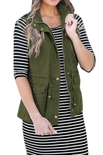 Women’s Lightweight Military Utility Vest - Army Green