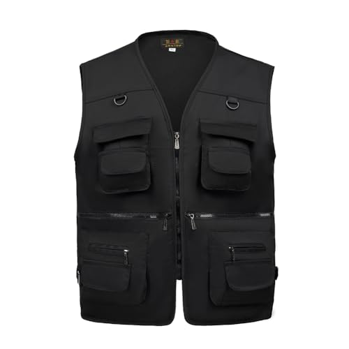 TOLOER Men's Waterproof Fishing Vest with Pockets
