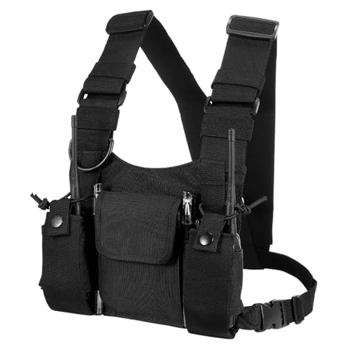 Radio Chest Harness Pouch Vest for Walkie Talkies
