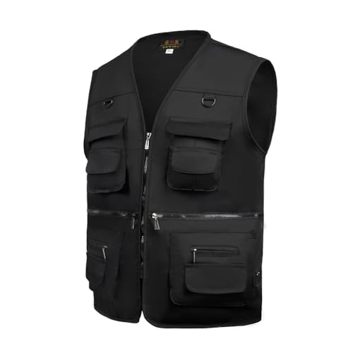 TOLOER Men's Waterproof Fishing Vest with Pockets