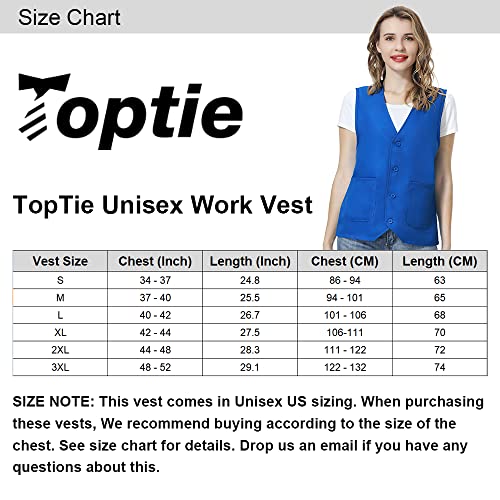 Unisex Button-Up Work Vest - Navy Blue