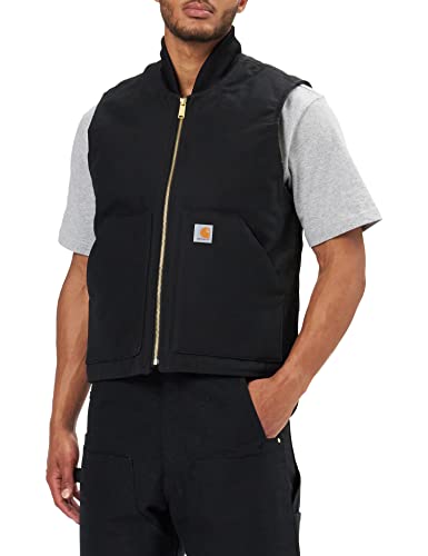 Carhartt Men's Black Arctic-Quilt Duck Vest