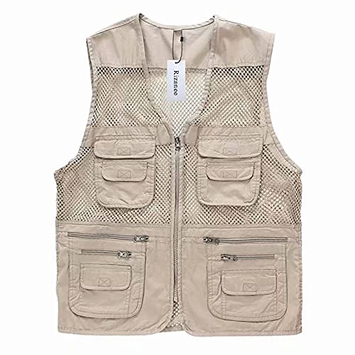 Unisex Mesh Breathable Fishing Vest with Pockets