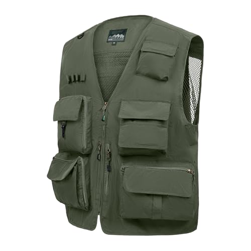 Men's Multi-Pocket Safari Fishing Vest Jacket