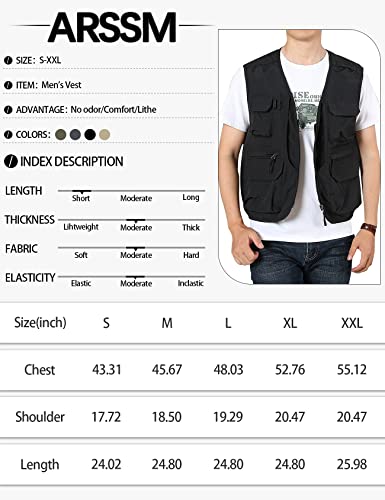 Men's Lightweight Utility Fishing Vest with Pockets