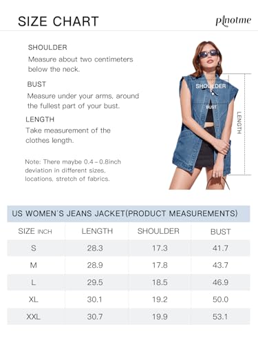 Womens Oversized Sleeveless Denim Utility Vest