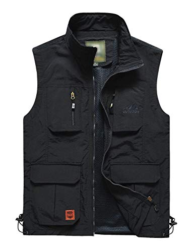 Flygo Men's Lightweight Multi-Pocket Fishing Vest