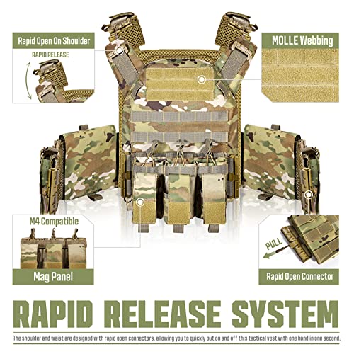 Tactical Camouflage Quick Release Adjustable Training Vest