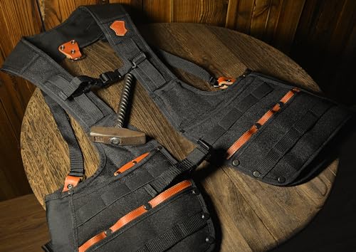 WELKINLAND Leather Tool Vest for Carpenters and Electricians
