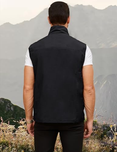 Gihuo Men's Lightweight Travel Safari Vest – Black