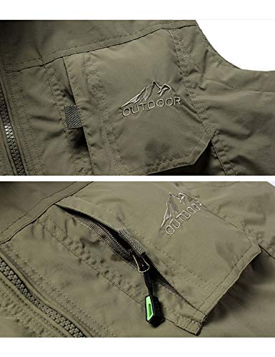 Flygo Men's Lightweight Multi-Pocket Fishing Vest