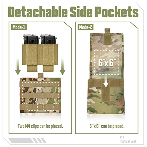 Tactical Camouflage Quick Release Adjustable Training Vest