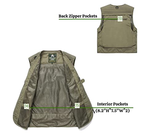 Lilychan Men's Outdoor Multi-Pocket Fishing Vest