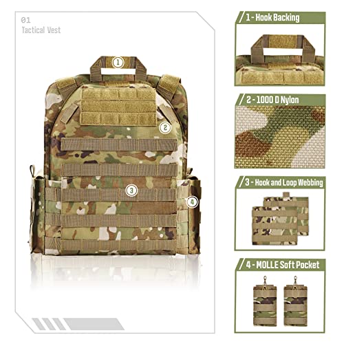 Tactical Camouflage Quick Release Adjustable Training Vest