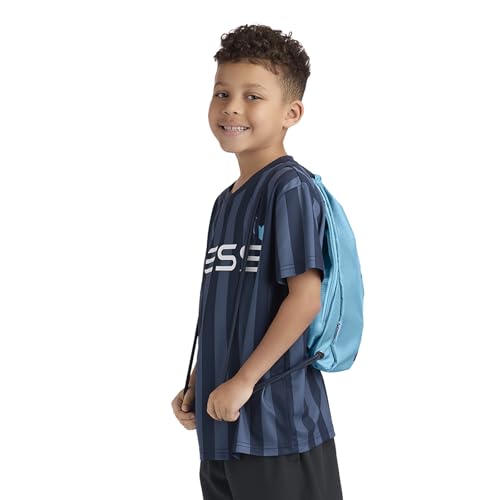 Messi Lifestyle Drawstring Bag for Boys & Girls, Side Pocket & Comfortable Straps, Argentina Blue, One Size