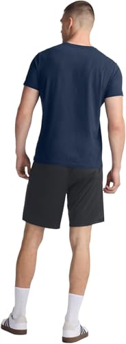 MESSI Men's Lifestyle Short Sleeve T-Shirt, Standard Fit Graphic Tee, Cotton Jersey Knit, Dress Blues